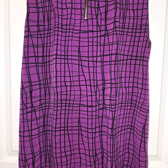 Worthington Fun Black Purple Blouse Large - Picture 6 of 7